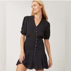Free People Pipa Short Sleeve Polka Dot Mini Dress